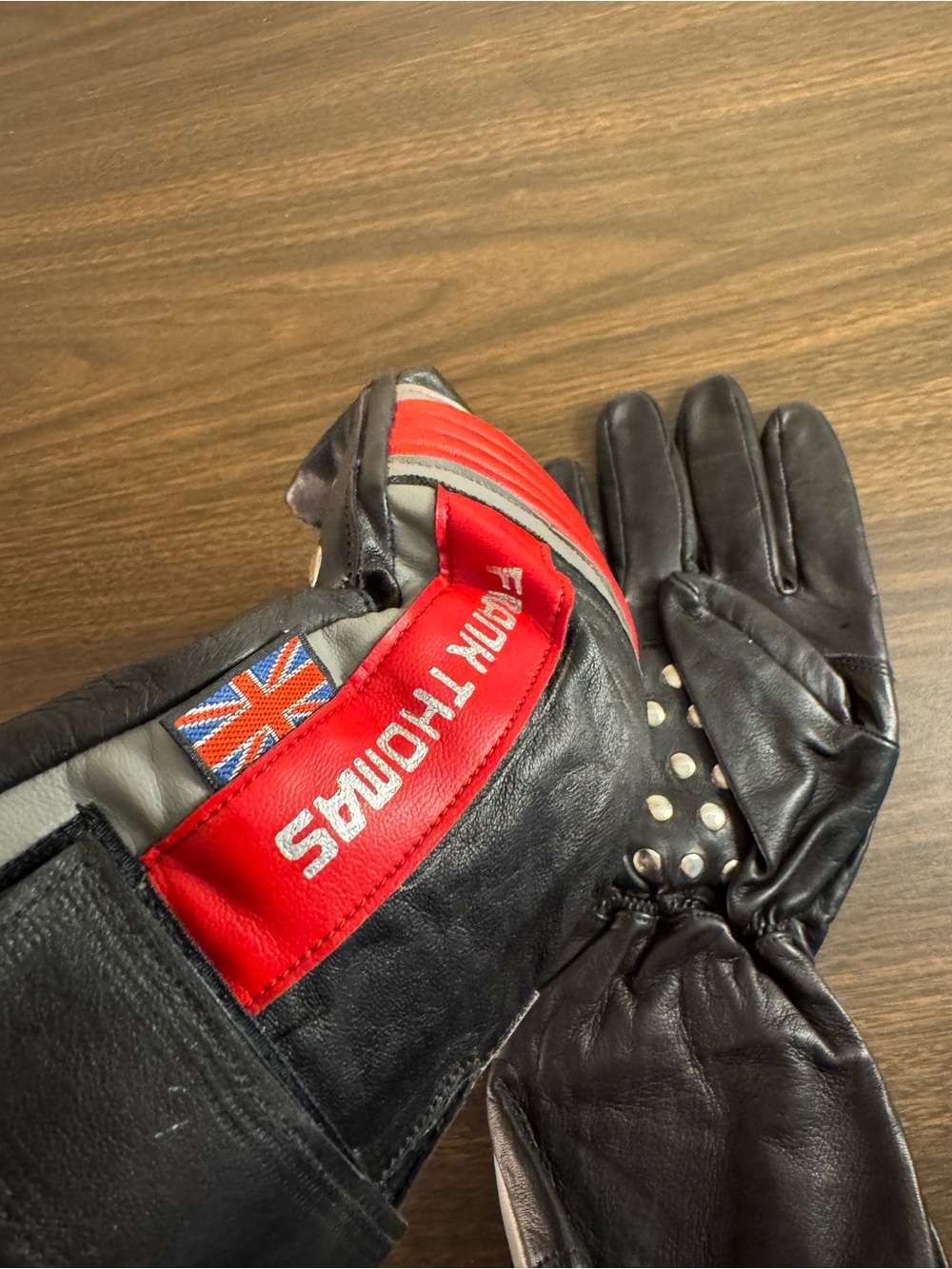 Vintage Frank Thomas Made in England Leather Motorcycle Gloves Men’s L Bike - Picture 10 of 10